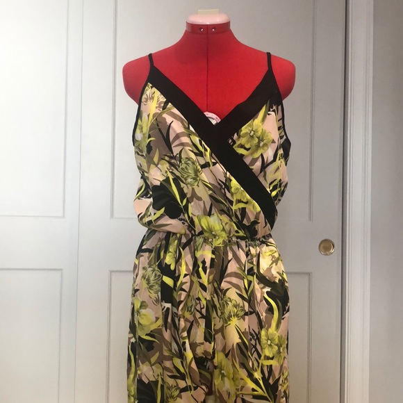 Live 4 Truth Pants - Live 4 Truth Nude & Neon Floral Jumpsuit Size XL